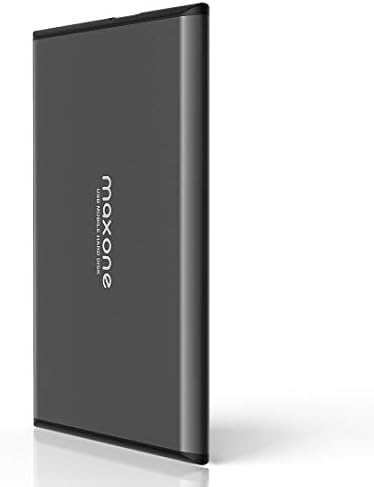 Maxone 1TB Ultra Slim Portable External Hard Drive HDD USB 3.0 Compatible | with PC, Laptop, Charcoal Grey