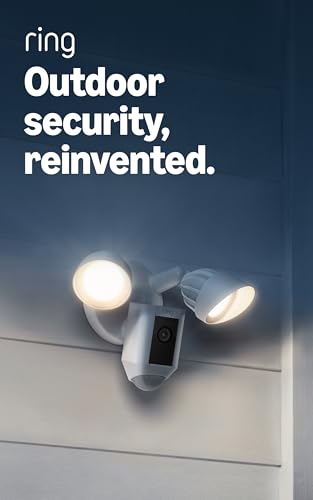Ring Floodlight Cam Wired Plus, Outdoor home or business security with motion-activated 1080p HD video and floodlights, Black