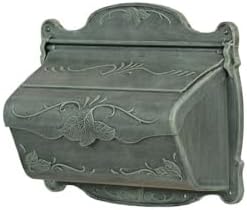 Special Lite Floral Horizontal Wall Mount Mailbox - Black Aluminum Mailbox for Wall Mount - SHF-1001-BLK