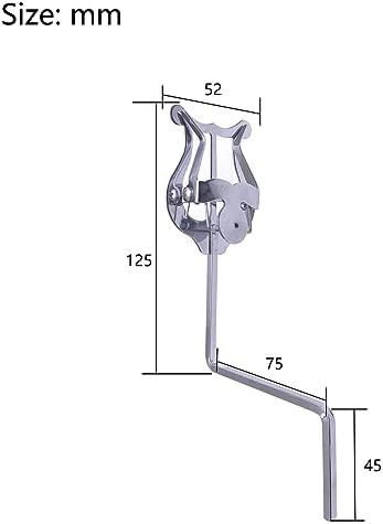 Alto Saxophone Marching Lyre Clamp-On Holder Lyre Sax Nickel-Plated Sheet Music Clip 1Pcs