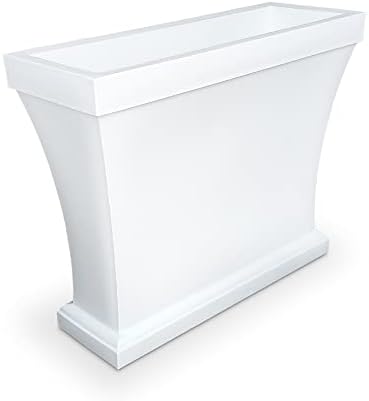 Mayne Bordeaux 40in Rectangular Trough Planter, Black | All season, Indoor/Outdoor, Double-wall design, Fade resistant, 15-year warranty