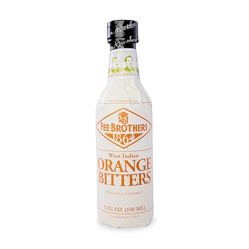 Fee Brothers West Indian Orange Cocktail Bitters, 5 fl oz (150ml) | Aromatic Cocktail Mixer & Concentrated Flavoring, Gluten Free, Vegan-Friendly