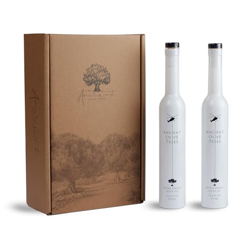 ANCIENT OLIVE TREES - Extra Virgin California Olive Oil | Pressed from Arbosana & Arbequina Olives | Hydroxytyrosol & Polyphenol Rich Olive Oil | EVOO Great for Dipping & Cooking | 12.6 FL. OZ. | 1 CT