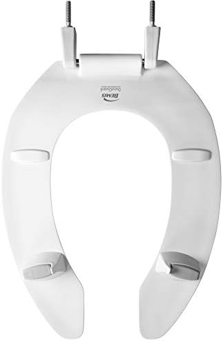 BEMIS 2L2155T 000 Medic-Aid 2" Lift Raised Open Front Plastic Toilet Seat, ELONGATED, Long Lasting Solid Plastic, White