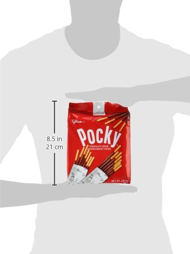 Glico Pocky, Chocolate Cream Covered Biscuit Sticks (9 Individual Bags), 4.13 oz