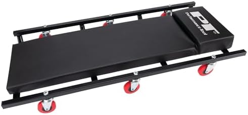Performance Tool W85014 38 in. Low-Profile Automotive Mechanics Creeper | Oversized x-frame low profile creeper with 2-inch extra cushion padding. 5-inch jumbo swivel casters. 300 lb. capacity