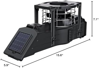 American Hunter Sunslinger Digital Weather Resistant Hunting Deer Game Feeder Kit with Integrated Solar Panel (6v Spring Top Battery Sold