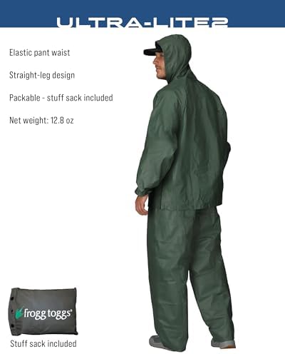 FROGG TOGGS Men's Ultra-Lite2 2-Layer Waterproof Breathable Rain Suit