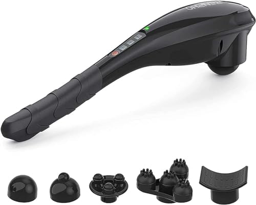 RENPHO Cordless Handheld Massager, 5 Adjustable Speeds and Massage Modes | Rechargeable Electric Neck Massage Tool for Muscle Tension, For Shoulder, Back & Leg, Home, Office, Travel Use, Gift Idea