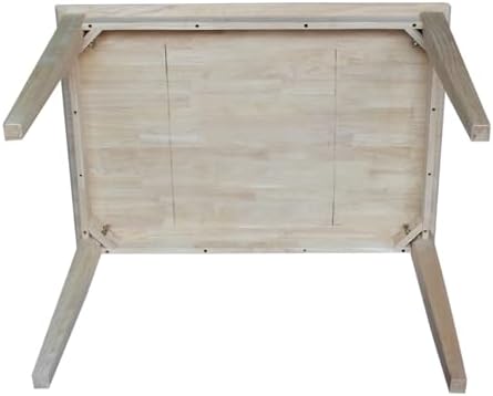 International Concepts Table Top Solid with Wood Bar Height Shaker Legs, 30 by 48-Inch, Unfinished