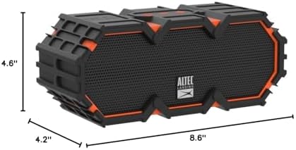 Altec Lansing LifeJacket 2 - Waterproof Bluetooth Speaker, Floating Portable Speaker for Travel & Outdoor Use, Deep Bass & Loud Sound