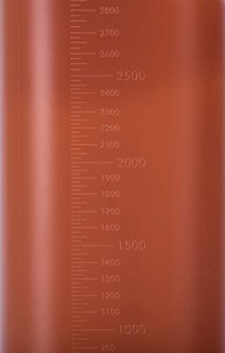 Large Male Urinal with Leak Proof Screw Cap Lid (3000 mL or 101 oz.) (Amber Color)