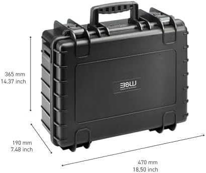 B&W International Jumbo 6700 Outdoor Tool Case with Pocket Tool Boards, Black