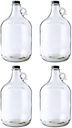 FastRack Glass Water Bottle Includes 38 mm Polyseal Cap, 1 gallon Capacity, Clear