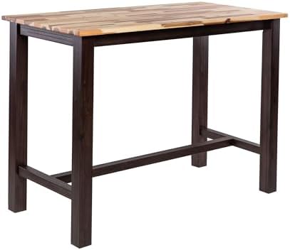 Boraam Sonoma Pub Table - Barnwood Wire-Brush