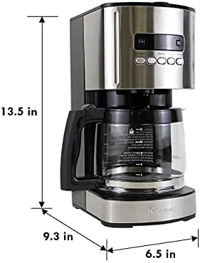 Kenmore Coffee Maker 12 cup Drip Coffee Machine Reusable Filter Programmable Timer Digital Display Aroma Control Glass Carafe Charcoal Water Filter
