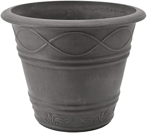 PSW Pot Collection Western Weave Planter Pot for Indoor and Outdoor Plants and Gardens, 14.5-inch, Taupe