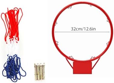 Basketball Rim Goal Wall Mounted Hoop Indoor Outdoor Hanging Basketball Hoop, 32centimeter/12.6inch