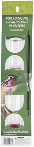 Pennington Planter Small Hummingbird Feeder, 2.3 Ounce Capacity | Hanging hummingbird feeder, dishwasher safe, disassembles fully