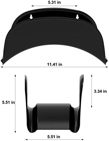 Gardzen Heavy Duty Hose Holder Wall Mount Black
