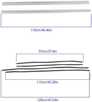 Universal 48 330LB Car Top Roof Cross Bar Luggage Cargo Carrier Rack w/ 3 Kinds Clamp Silver