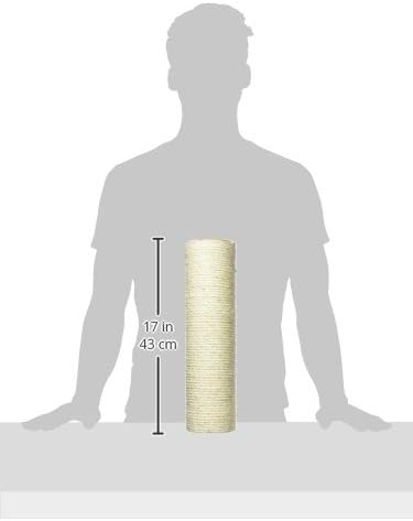 TRIXIE Replacement Sisal Post for Cat Scratching Posts, Backup Scratcher for Indoor Cat Furniture, Trees and Towers, 3.5 in x 23.6 in (9 x 60 cm)