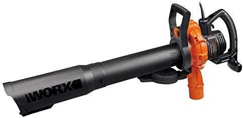 WORX Trivac 3-in-1 Electric Leaf Blower/Leaf Vacuum/Leaf Mulcher, WG509 | 350CFM & 210MPH Airflow, 18:1 Mulch Ratio for Efficient Leaf Removal, Corded