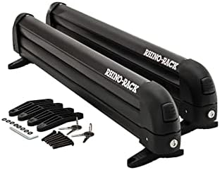 Rhino-Rack Carrier for Skis, Snowboards, Fishing Rods, Paddles, Skateboards, Water Skis, Wakeboard & More, Universal Mounting, Easy to Use, Locking, Lightweight & Heavy Duty, Suitable for All Vehicles