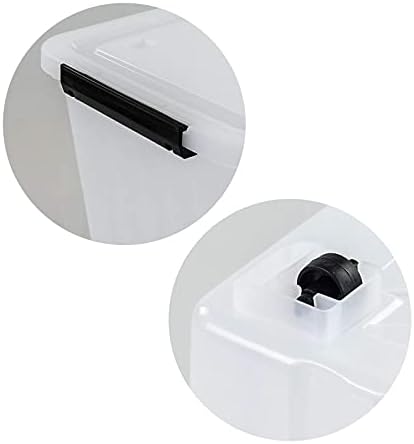 30L Plastic Storage Bin with Lid, Stackable Clear Container