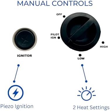 ProCom Heating Liquid Propane Ventless Infrared Plaque Heater With Base Feet - 10,000 BTU, Manual Control - Model# ML100HPA-B