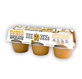 Zee Zees Mango Peach Applesauce Cups, Unsweetened, All Natural, No Sugar Added, 4 oz Cups, 24 pack