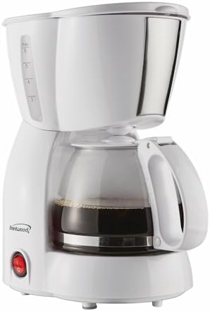 Brentwood Appliances TS-213W 4 Cup Coffee Maker, White