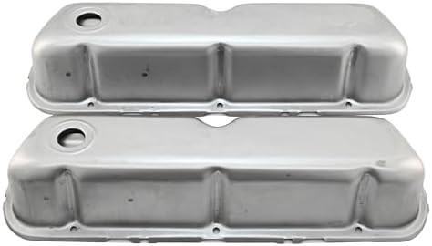Steel Valve Covers Fits 1962–85 Ford SB 260‑289‑302‑351W – Smooth – 1 Hole – Raw Steel