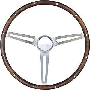 Grant 967-0 Classic Nostalgia Style Steering Wheel with Hardwood Grip and Brushed Stainless Spokes