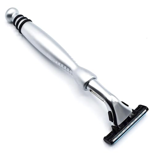 Taconic Heavyweight Sensor-Compatible Triple Blade Pivot Razor | Heavyweight Pivoting Handle Accepts Sensor And Sensor Excel Cartridges And Includes