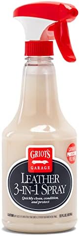 Griot's Garage Leather 3-in-1 Spray, Cleaner and Conditioner for Leather and Vinyl, Car Seats and Vehicle Interior, Truck, RV, Boats, and Home, 10963, 22 oz