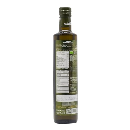 Terre Francescane Organic Extra Virgin Olive Oil from Umbria, Italy | Medium Robust Olive Oil 16.9 fl oz (500ml)
