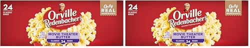 Orville Redenbacher's Movie Theater Butter Microwave Popcorn, 3.29 Ounce Classic Bag, 24-Count