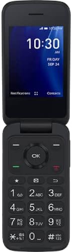 Alcatel Go Flip 4 4056W 4GB (T-Mobile only) Flip Phone - For Senior Easy Use (Renewed)