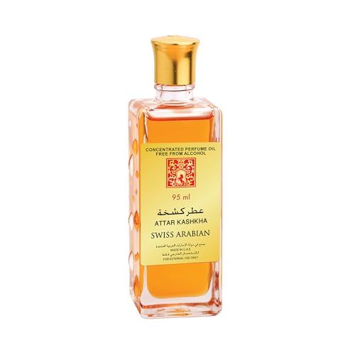 Swiss Arabian Attar Kashkha - Amber Concentrated Perfume Oil - Arabic Perfume for Women and Men - Spicy Notes with Woody, Musky Undertones - 3.2 oz