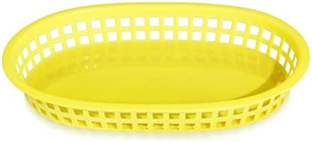 New Star Foodservice Fast Food Baskets, 10.5 x 7 Inch, Set of 12, Yellow