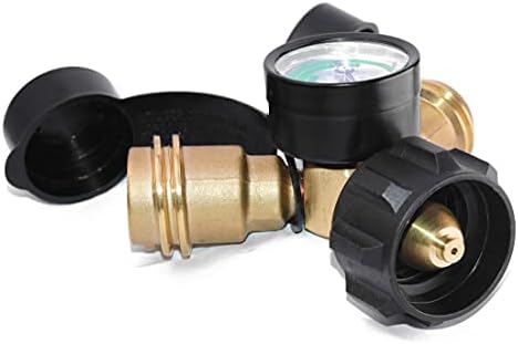 DOZYANT Propane Splitter, 2 Way LP Gas Adapter Tee Connector for 20lb Propane Tank Cylinder, Work with BBQ Grills, Camping Stoves, Gas Burners, Heater | Propane Tank Splitter 2 Way Y Tee links two regulators to a 20 lb tank for BBQ grills camping stoves…