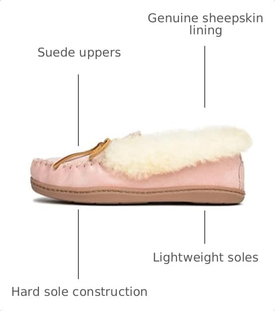 Minnetonka Women's Alpine Sheepskin Moccasin Slippers