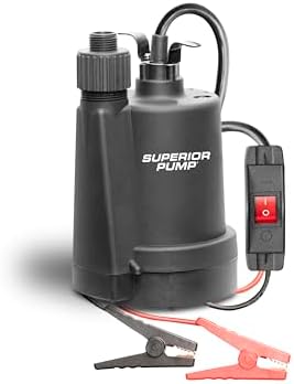 Superior Pump 91570 3300GPH Thermoplastic Submersible Utility Pump with 10-Foot Cord, 1/2 HP