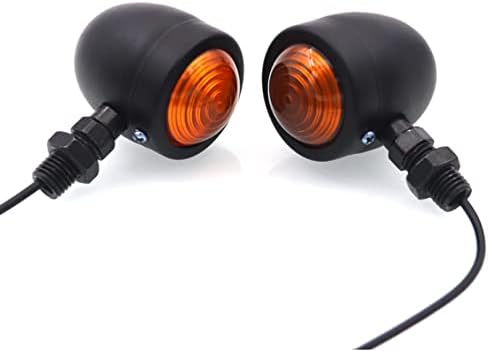 Universal Motorcycle Turn Signals Bullet Blinker Indicator Lights Amber Lamp Light for Sportster Cruiser Bobber Chopper Harley Honda Yamaha Kawasaki