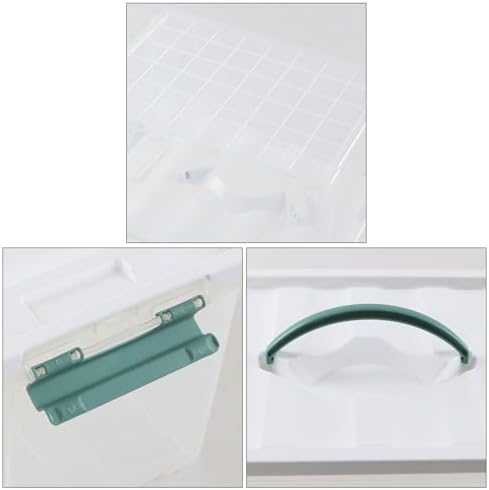 17.5 L Clear Plastic Storage Box, 4-Pack Latch Storage Bin