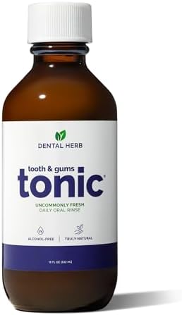 Tooth & Gums Tonic Herbal Mouthwash Oral Rinse 18fl oz, Dental Herb Company