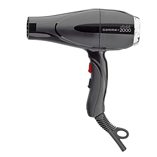 Gamma+ Absolute Power and Absolute 2000 Professional Tourmaline Ionic Unisex Hair Dryer with 2 Concentrator Nozzles