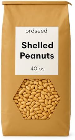 Fresh Shelled Peanuts for Birds & Squirrels - Raw Wildlife Peanuts, No Mess Bird Seed, No Waste Bird Seed for Wild Birds & Backyard Squirrels (10lbs)