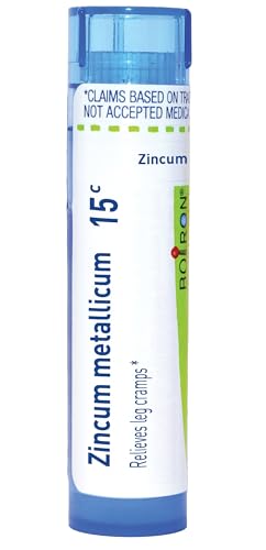 Boiron Zincum Metallicum 15C for Leg Cramps - 80 Pellets | Single-medicine homeopathic pellets for Leg Cramps. Size: 80 Pellets.
